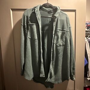 Aerie Lumber Jane waffle shirt